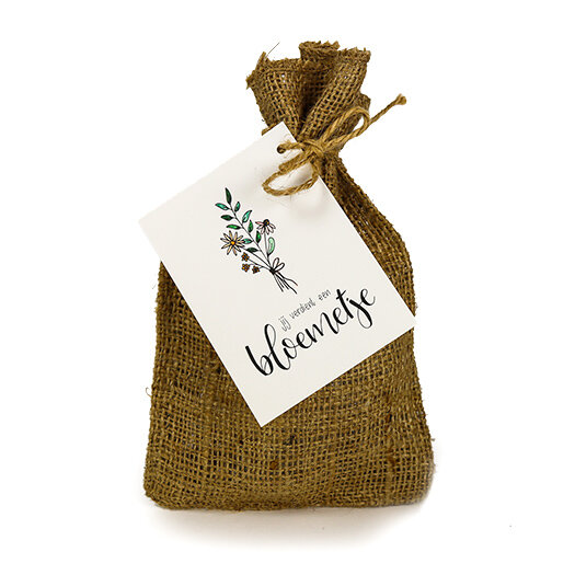 Zadenpakket in jute zak