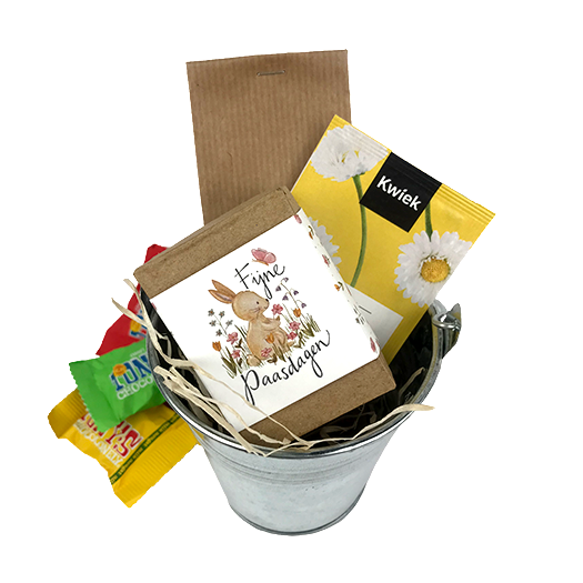 Zadenpakket in zinken emmertje