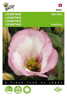 Lisianthus mini roze zaden - voorkant