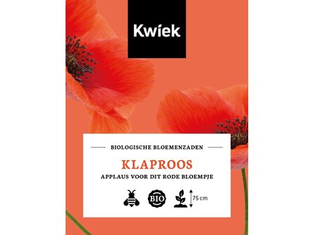 Biologische klaproos zaden -  KWIEK Uitdeel zakjes