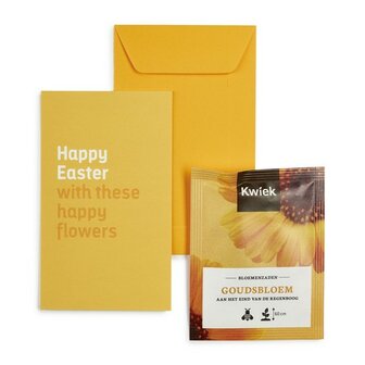 Happy Easter with these happy flowers - Kwiek Groeibriefje