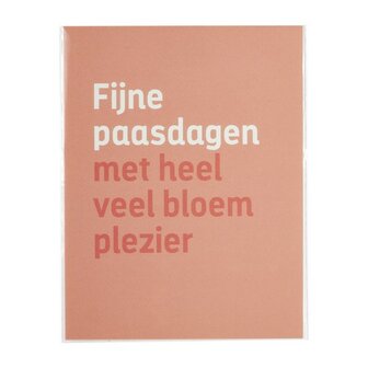 Fijne paasdagen met heel veel bloemplezier - Kwiek Plantkaart