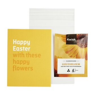 Happy Easter with these happy flowers - Kwiek Plantkaart