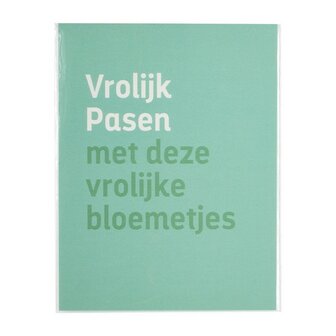 Vrolijk Pasen met deze vrolijke bloemetjes - Kwiek Plantkaart
