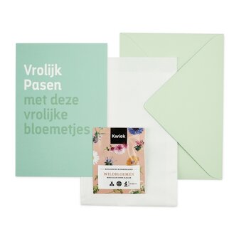 Vrolijk Pasen met deze vrolijke bloemetjes - Kwiek Plukkaart