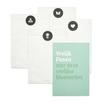 Vrolijk Pasen met deze vrolijke bloemetjes - Kwiek Plukkaart