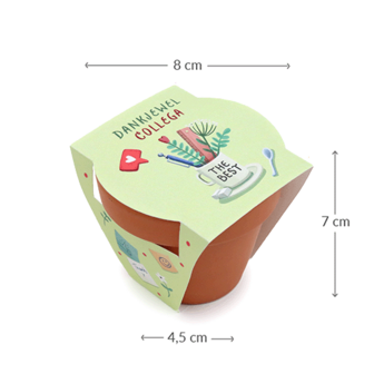 Maatgeving terracotta potje - Dankjewel collegs