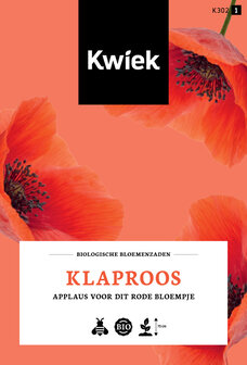 Biologische klaproos bloemenzaden voorkant