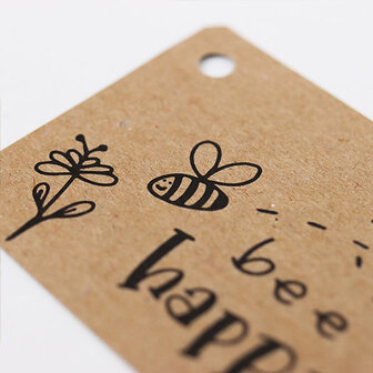 Bee Happy - Bedankje zaden in linnenzakje