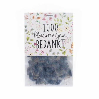1000 bloemetjes bedankt - bedankje zaden in pergamijn zakje met klapkaartje // MIJKSJE