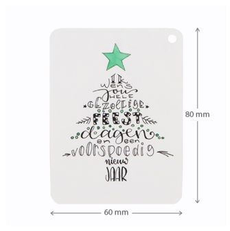 Label - Gezellige feestdagen | 60 x 80 mm| Maatgeving
