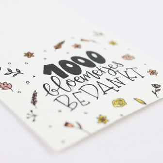 1000 bloemetjes bedankt - Groeiconfetti in pergamijn zakje met klapkaartje // Maartje