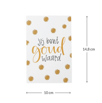 Bloemenzaden met kaart &#039;Jij bent goud waard&#039; verpakt in pergamijn zakje // Floralis
