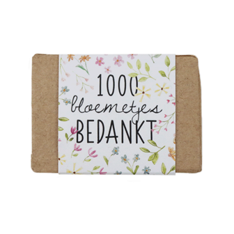 1000 bloemetjes bedankt  - Zaadbommetjes in papier mach&eacute; doosje // MIJKSJE