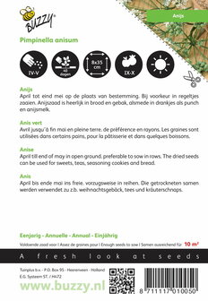 Anijszaad - achterkant