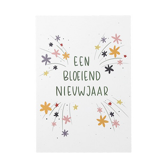 Een bloeiend nieuwjaar - Bedankje zaadbommetjes in uitdeel doosje met kaart // Floralis