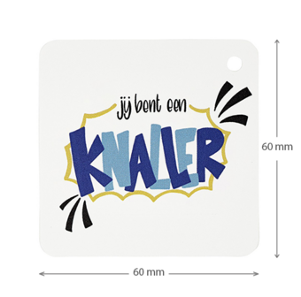 Jij bent een knaller - kindertraktatie - label maatgeving
