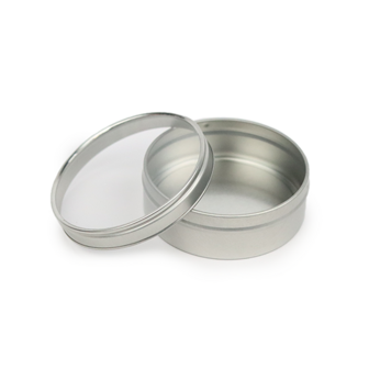 Aluminium blikje 28 x &Oslash; 80 mm - Vooraanzicht open