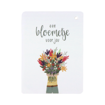 Label - Een bloemetje voor jou | 60 x 80 mm | Voorkant