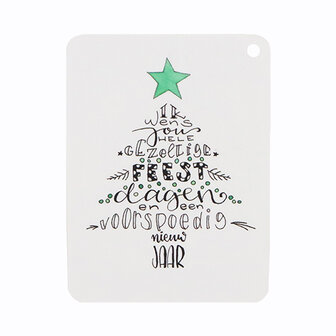 Label - Gezellige feestdagen | 60 x 80 mm| Voorkant