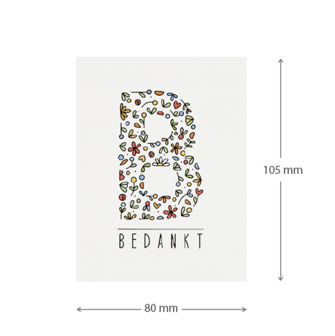 Kaartje - Bedankt - Maatgeving