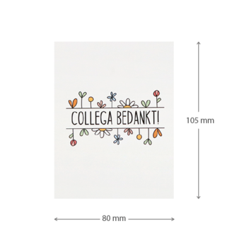 Kaartje - Collega bedankt - Maatgeving