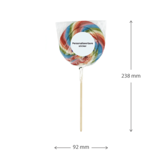 Ik fladder er vandoor - Lolly met gepersonaliseerde sticker