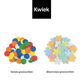 Fleurige paasdagen - Groeiconfetti in pergamijn zakje met klapkaartje // Eef