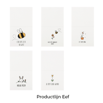 Brievenbus bedankje; groeiconfetti in pergamijn zakje met ansichtkaart in kraft envelop