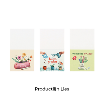 Brievenbus bedankje; groeiconfetti in pergamijn zakje met ansichtkaart in kraft envelop