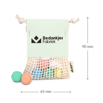Zaadbommetjes in netzakje - Maatgeving bedankje