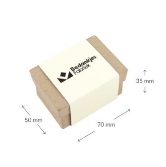 Zaadbommetjes in papier mach&eacute; doosje - Maatgeving bedankje