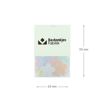 Fleurige paasdagen - Groeiconfetti in pergamijn zakje met klapkaartje // Eef
