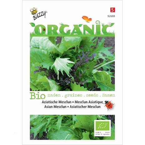 Biologische aziatische mesclun zaden 