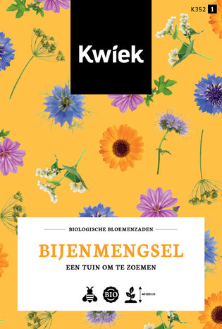 Biologische bijenmengsel bloemenzaden voorkant