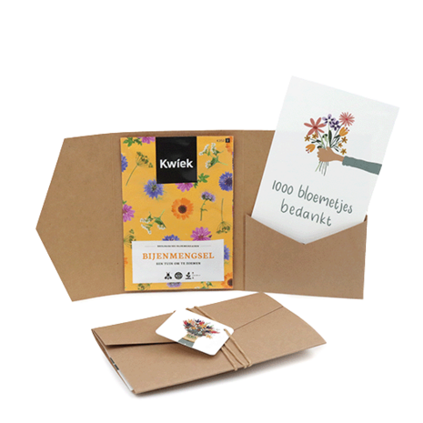 1000 bloemetjes bedankt - Zaden in pocketfold met kaart // Floralis