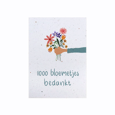 1000 bloemetjes bedankt  - Bloeikaart | Floralis