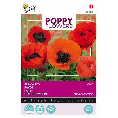 Oosterse klaproos Papaver Poppy Flowers (gemengd) zaden