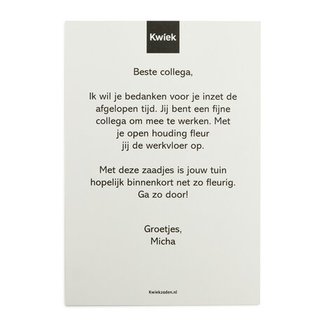 Fijne paasdagen met heel veel bloemplezier - Kwiek Plukkaart