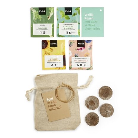 Kwiek Bloeitas - Vrolijk Pasen met deze vrolijke bloemetjes