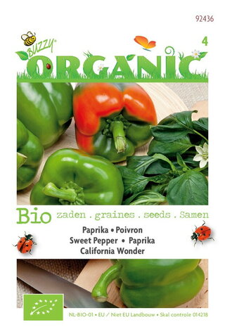 Biologische Paprika California Wonder zaden