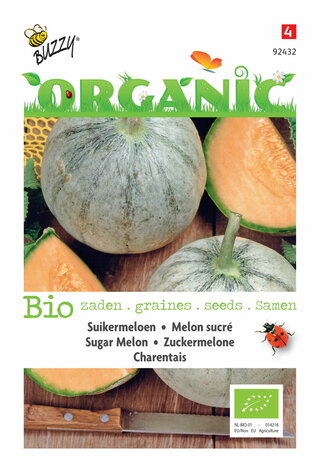 Biologische Suikermeloen Charentais zaden - voorkant