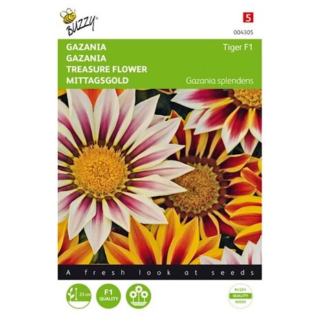 Gazania Tiger F1 gemengde zaden voorkant