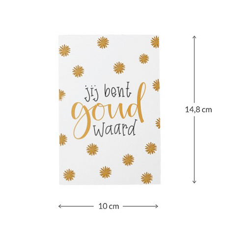 Bloemenzaden met kaart 'Jij bent goud waard' verpakt in pergamijn zakje // Floralis