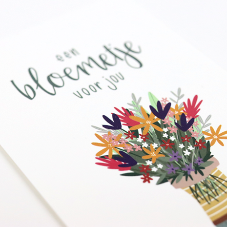 Bloemenzaden met kaart 'Een bloemetje voor jou' verpakt in pergamijn zakje // Floralis