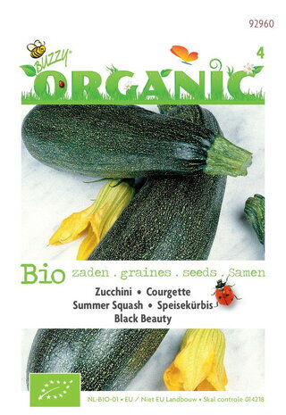Biologische Courgette Black Beauty zaden