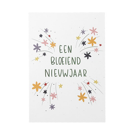 Een bloeiend nieuwjaar - Bedankje zaadbommetjes in uitdeel doosje met kaart // Floralis