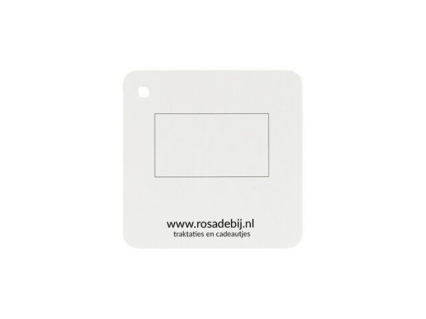 Hoera - kindertraktatie - label achterkant