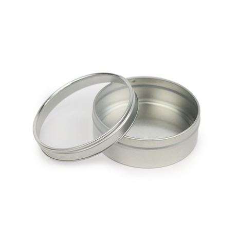 Aluminium blikje 28 x Ø 80 mm - Vooraanzicht open