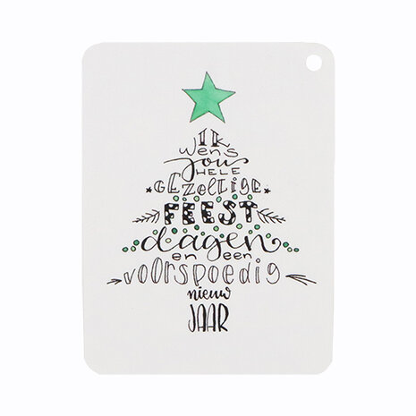 Label - Gezellige feestdagen | 60 x 80 mm| Voorkant